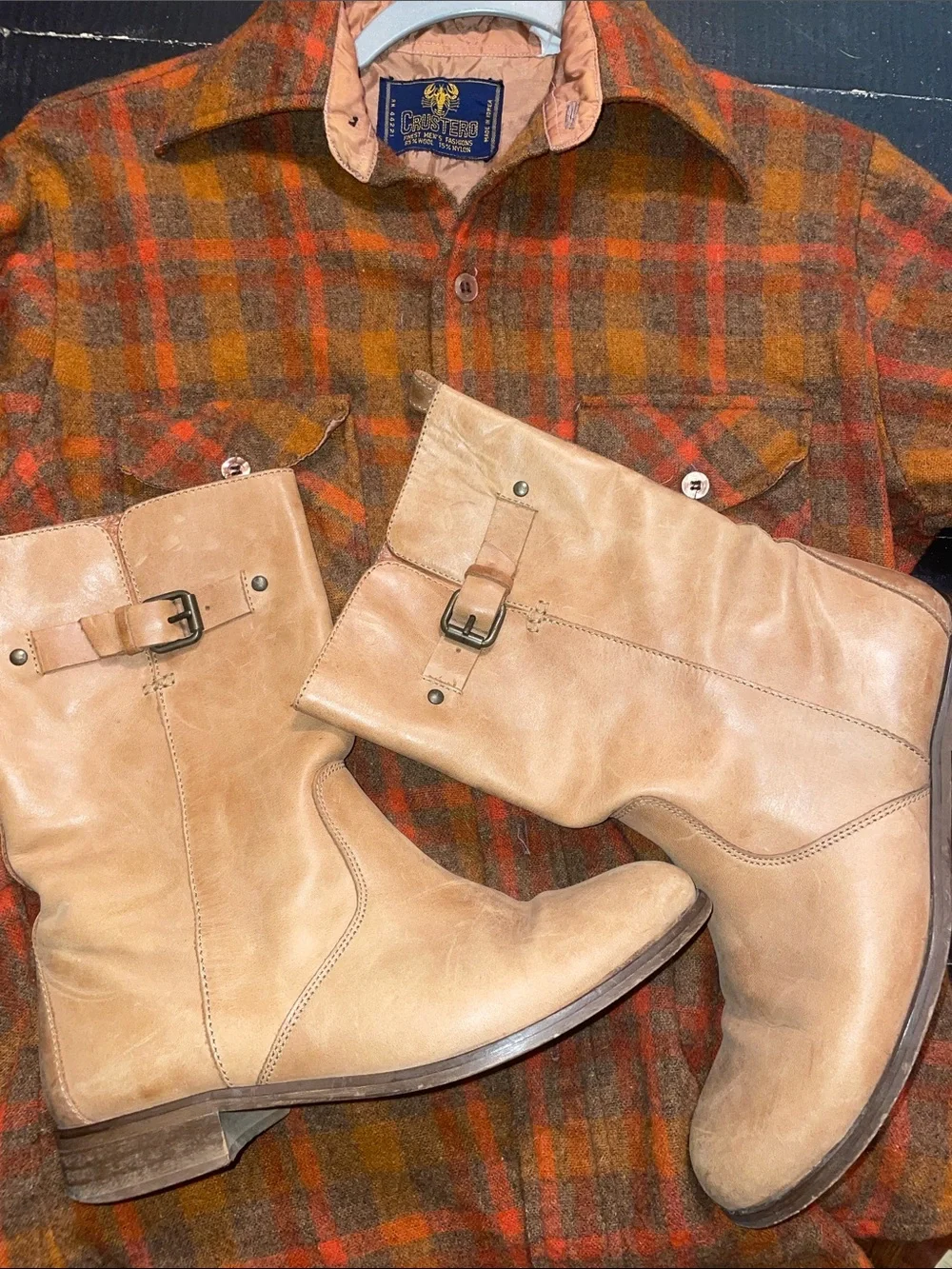 J.Crew Women’s Light Brown Mid-Calf Buckle Boots